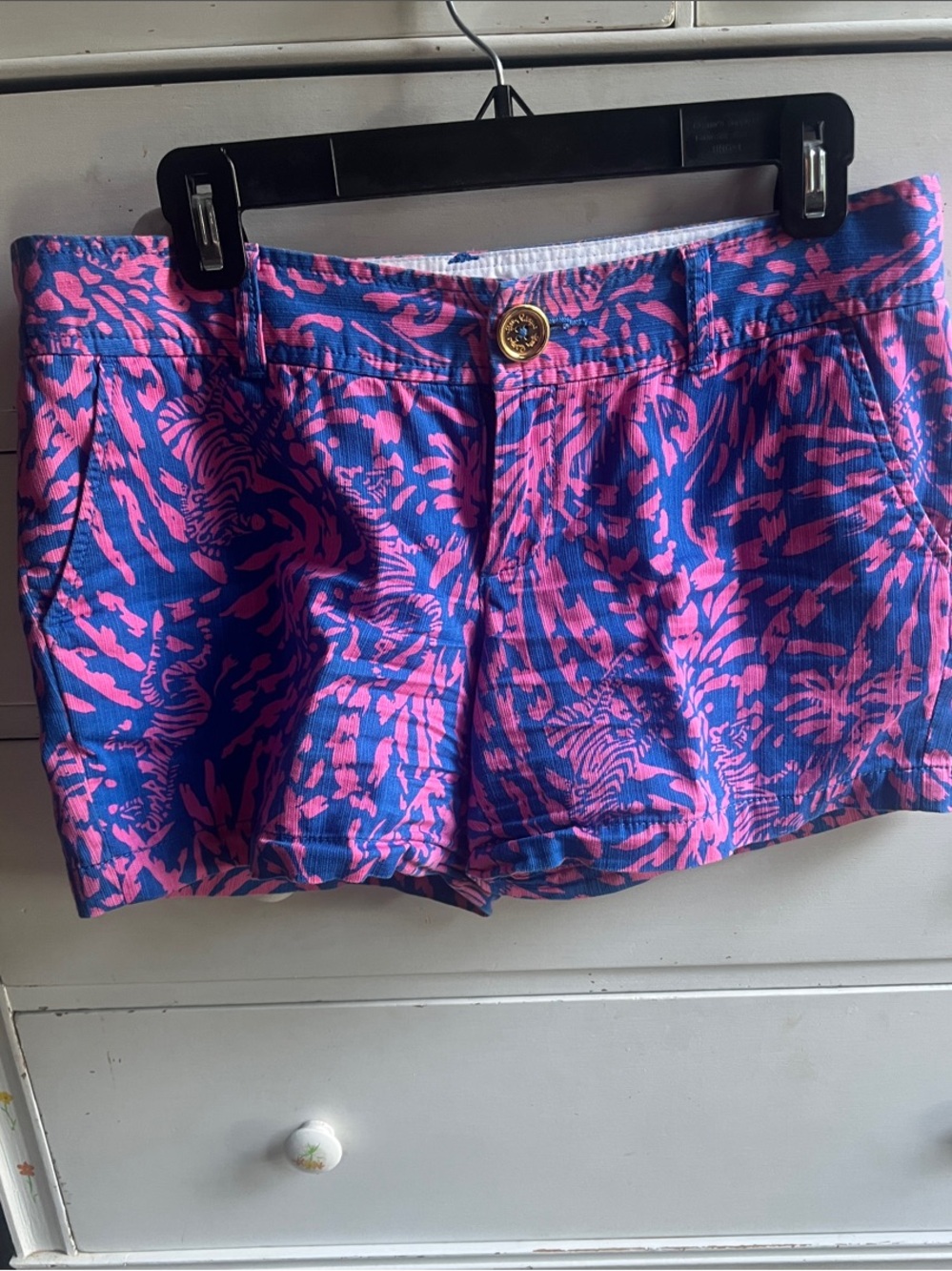 Lilly Pulitzer Pink and Blue Printed Cotton Shorts